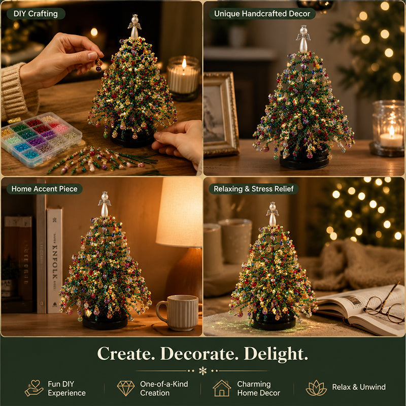 🎄DIY Light-Up Beaded Christmas Tree Kit