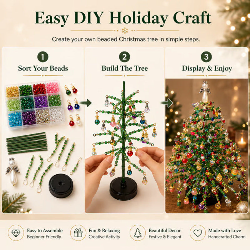 🎄DIY Light-Up Beaded Christmas Tree Kit