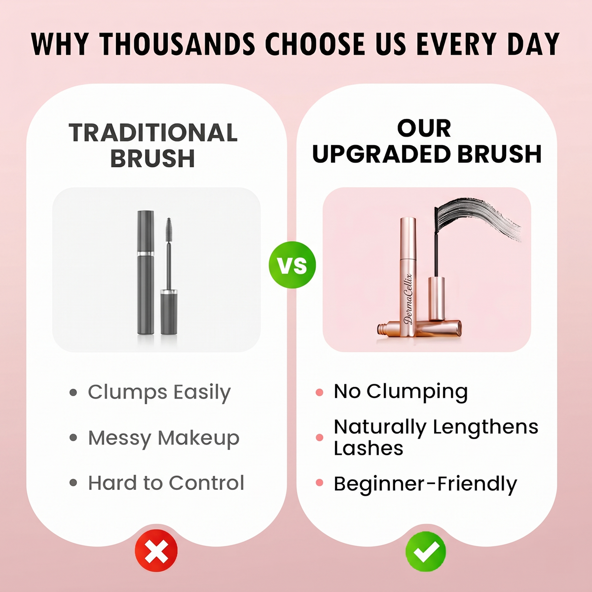 Last Day Buy 1 Get 1 Free✨Lengthening & Curling Mascara – Waterproof, Smudge-Proof Lash Booster